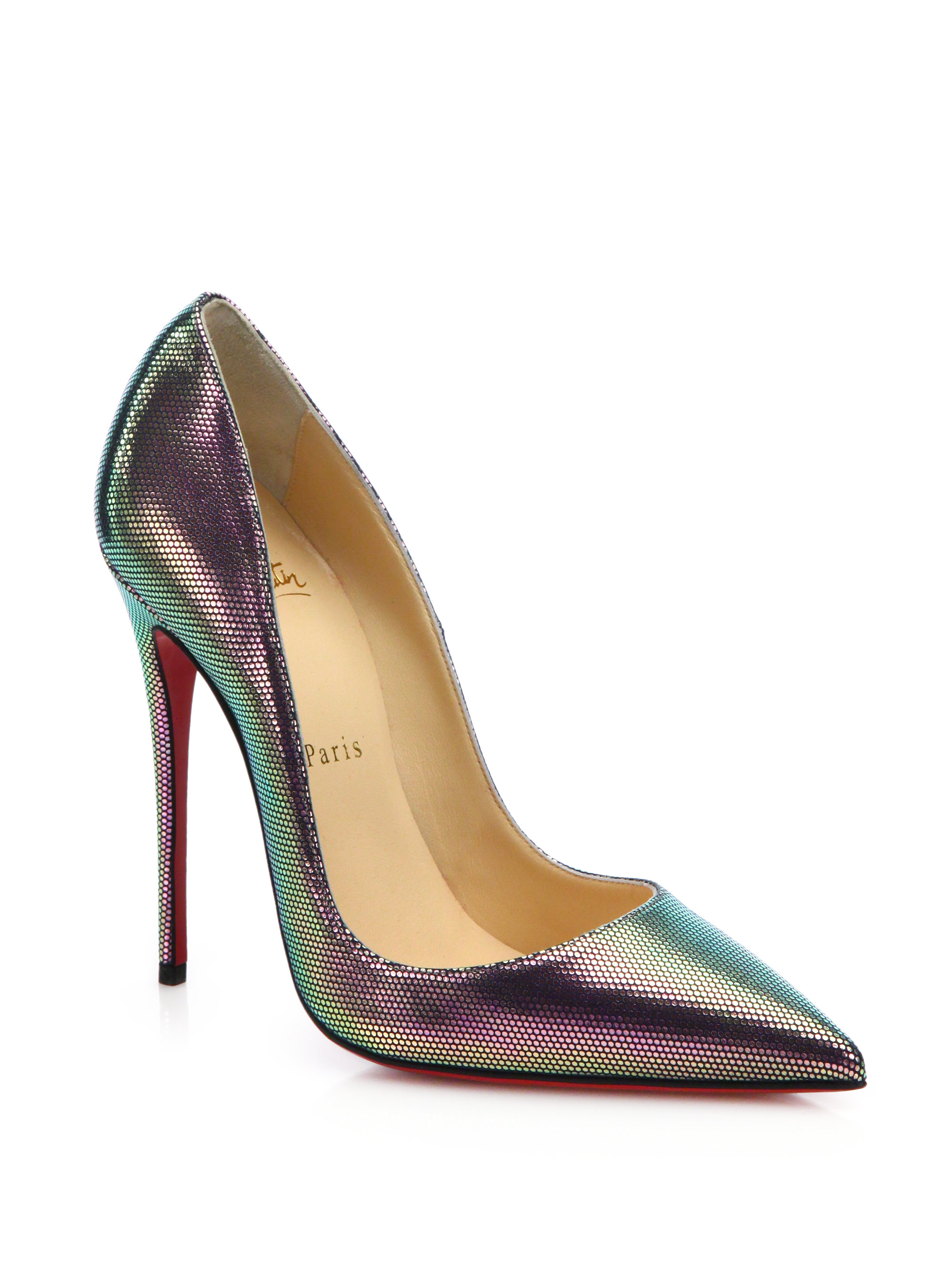 Туфли металлик. Pantofi Stiletto Christian louboutin.