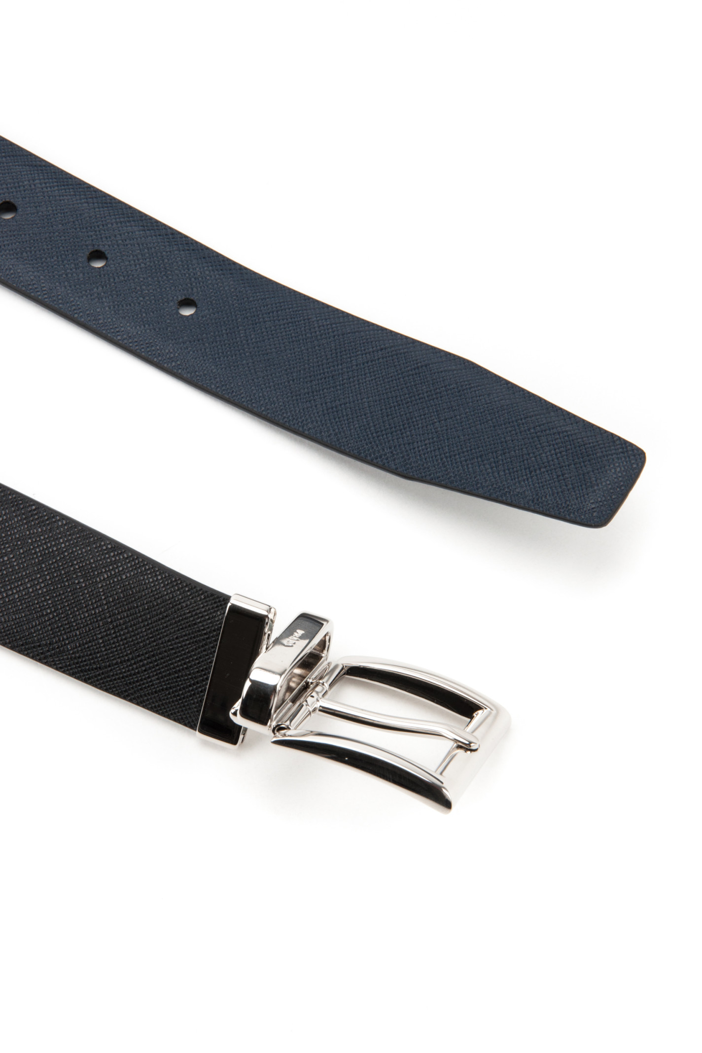 Prada Saffiano Belt in Black for Men (NERO+BALTICO) | Lyst  