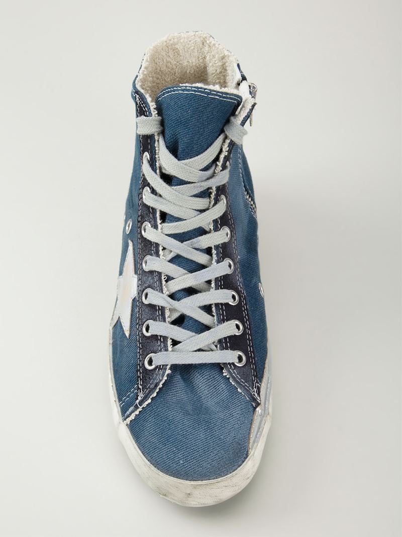 Goose Denim High-Top Sneakers Blue | Lyst