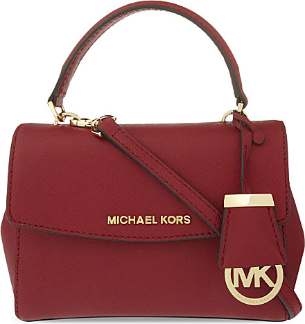 Michael michael kors Ava Extra Small Saffiano Leather Cross Body Bag in ...