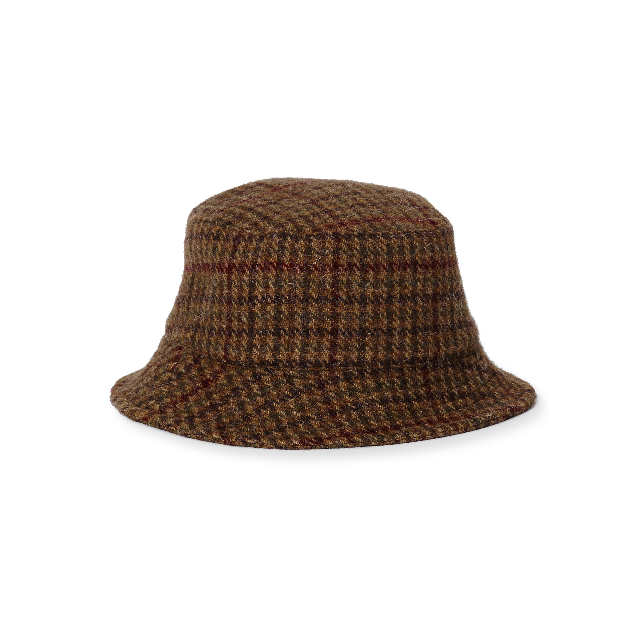 Polo Ralph Lauren Wool-blend Tweed Bucket Hat in Brown for Men - Lyst
