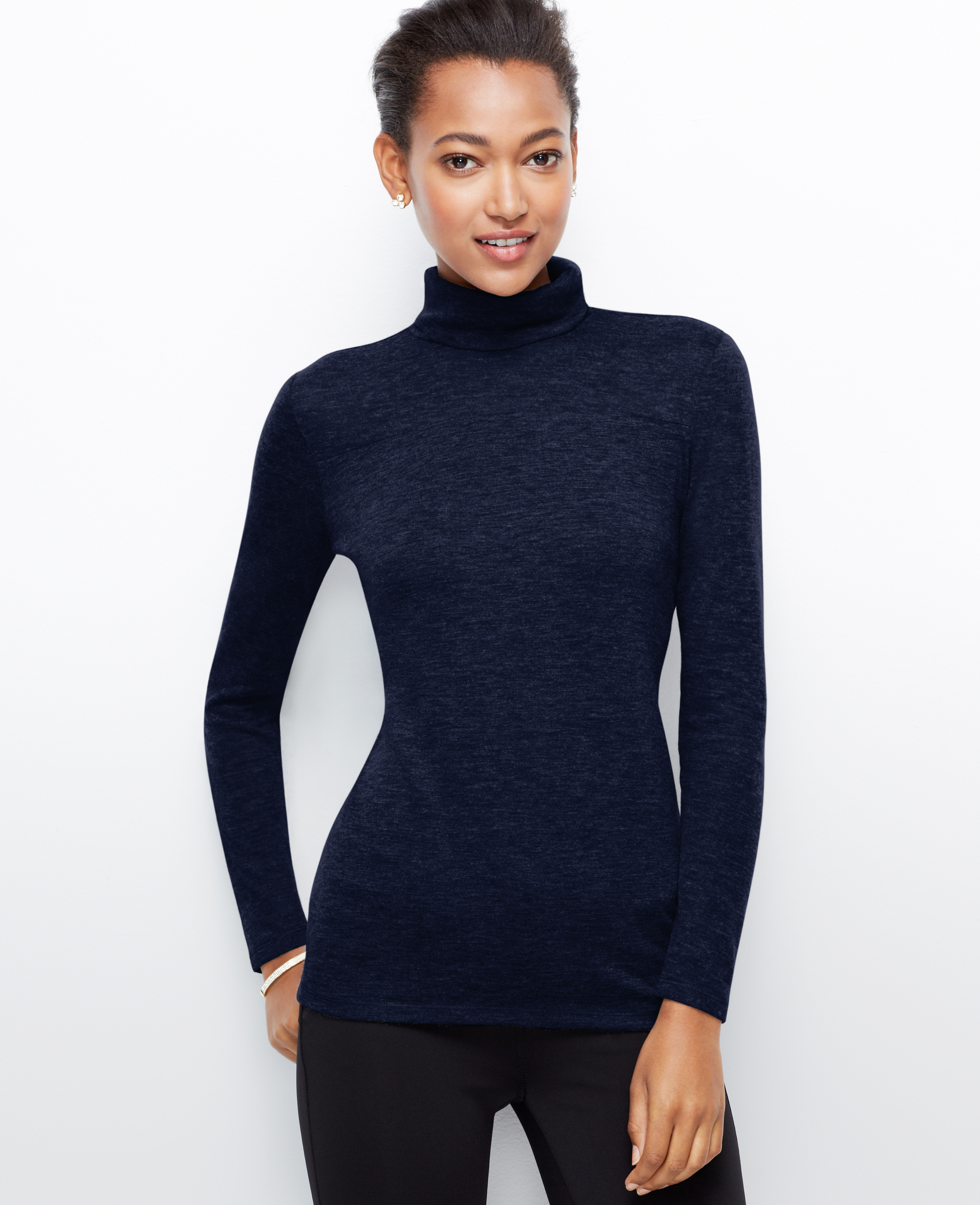 Charter Club Petite Sleeveless Mock-Turtleneck Top Deep Black PS | eBay