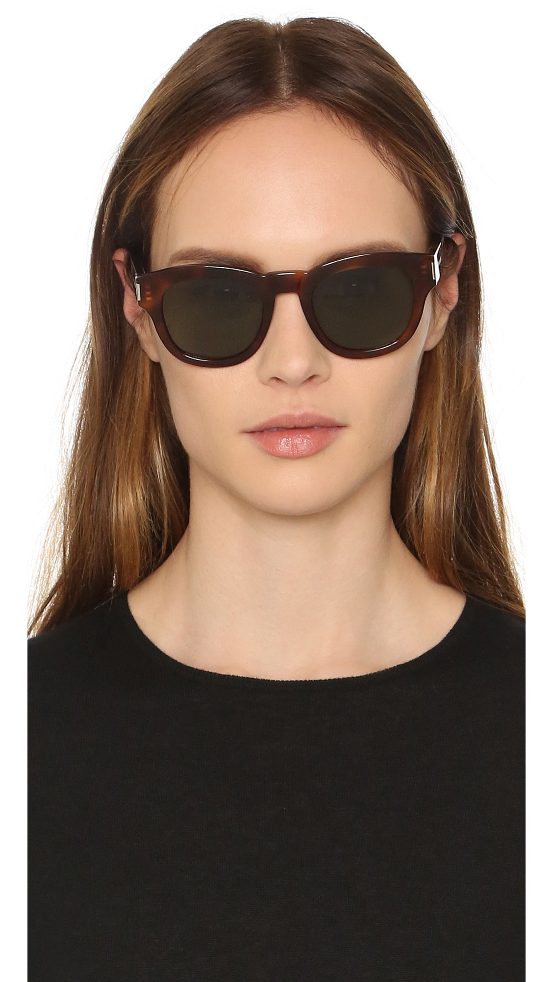 Saint Laurent Bold 2 Mineral Glass Sunglasses | Lyst