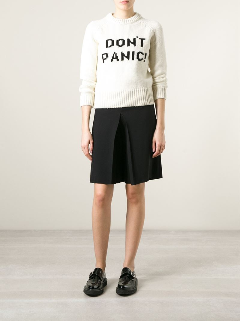Marc By Marc Jacobs 'Don'T Panic' Sweater in White | Lyst Marc By Marc Jacobs 'Don'T Panic' Sweater in White | Lyst