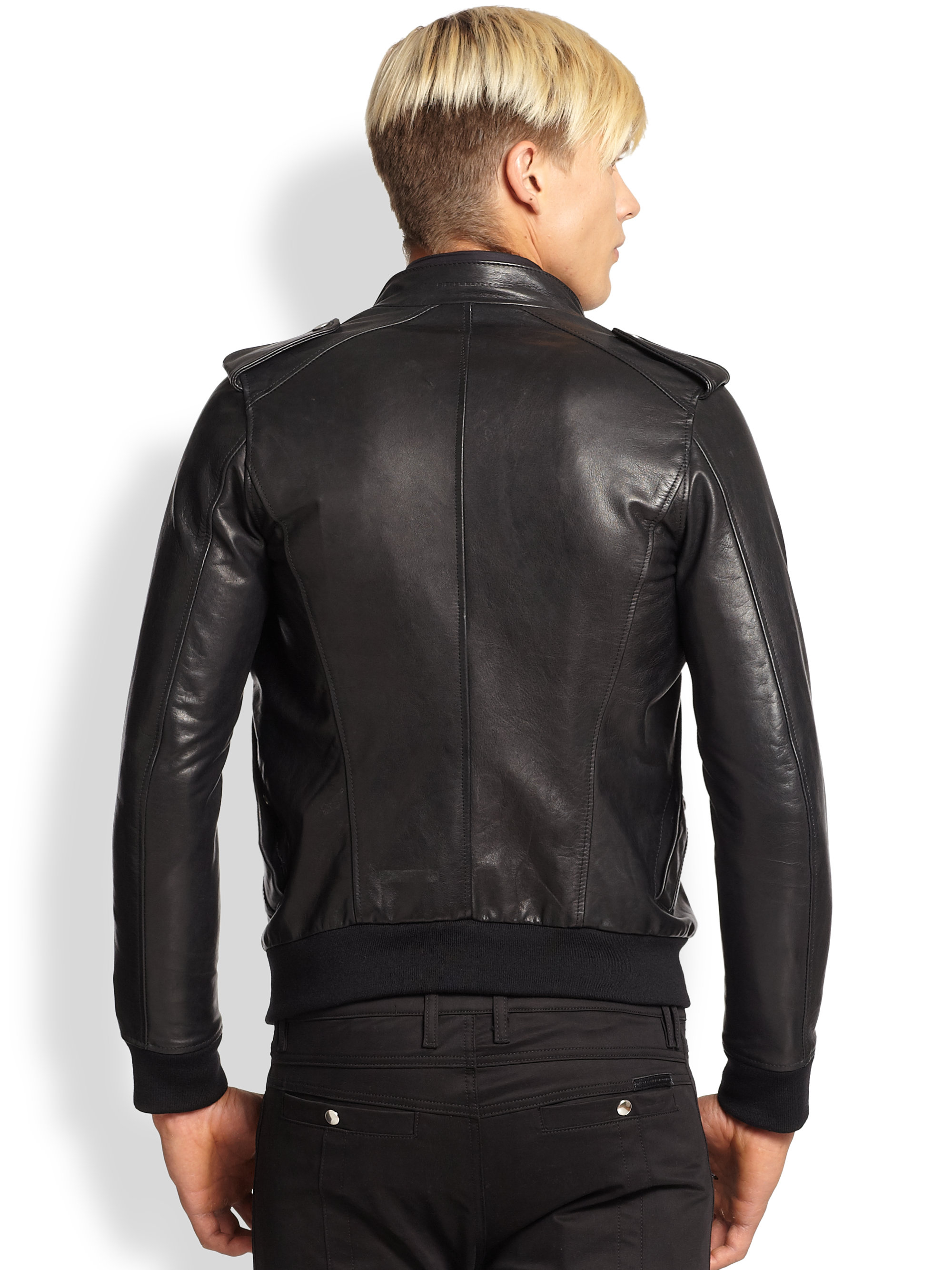 Black Gold Leather Jacket Mens Photos