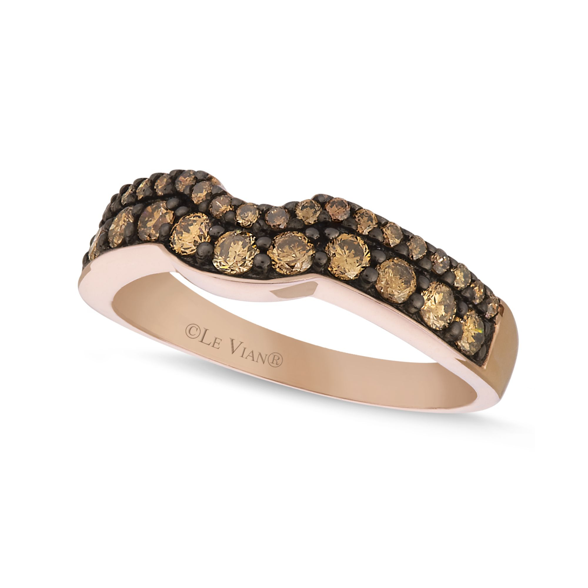 Le Vian Pink 14k Rose Gold Chocolate Diamond Wedding Band 58 Ct Tw Product 1 17194661 0 865245977 Normal 