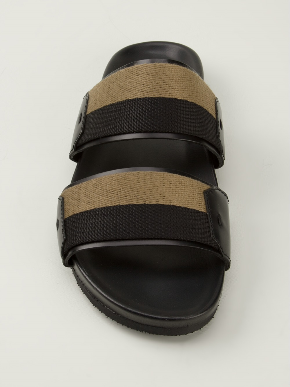 Fendi Ergonomic Sandals in Black for Men - Lyst