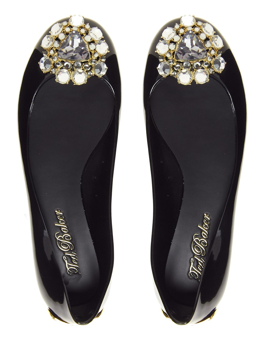 ted baker flat black shoes