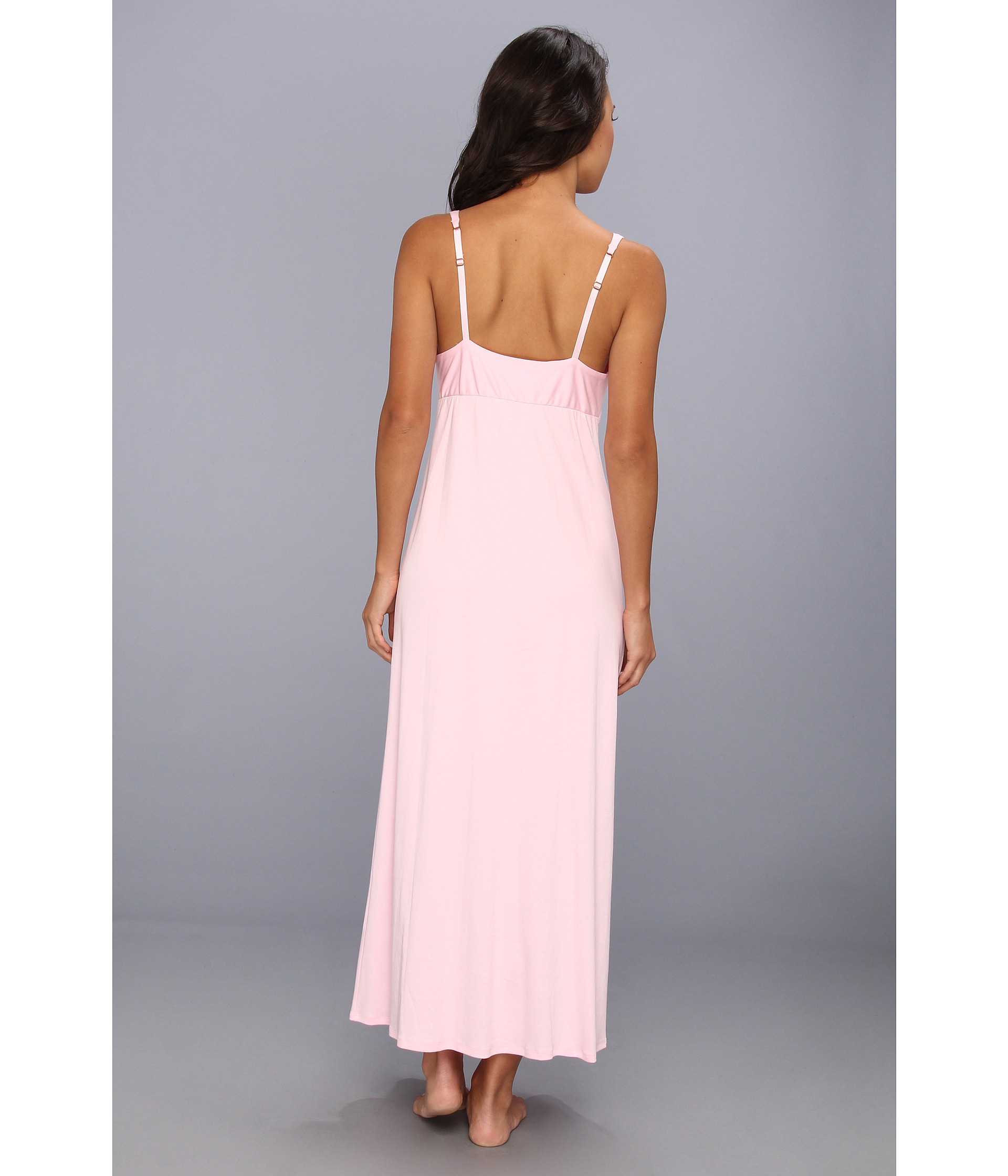 Natori Bliss Pima Cotton Sleeveless Nightgown in Pink - Lyst