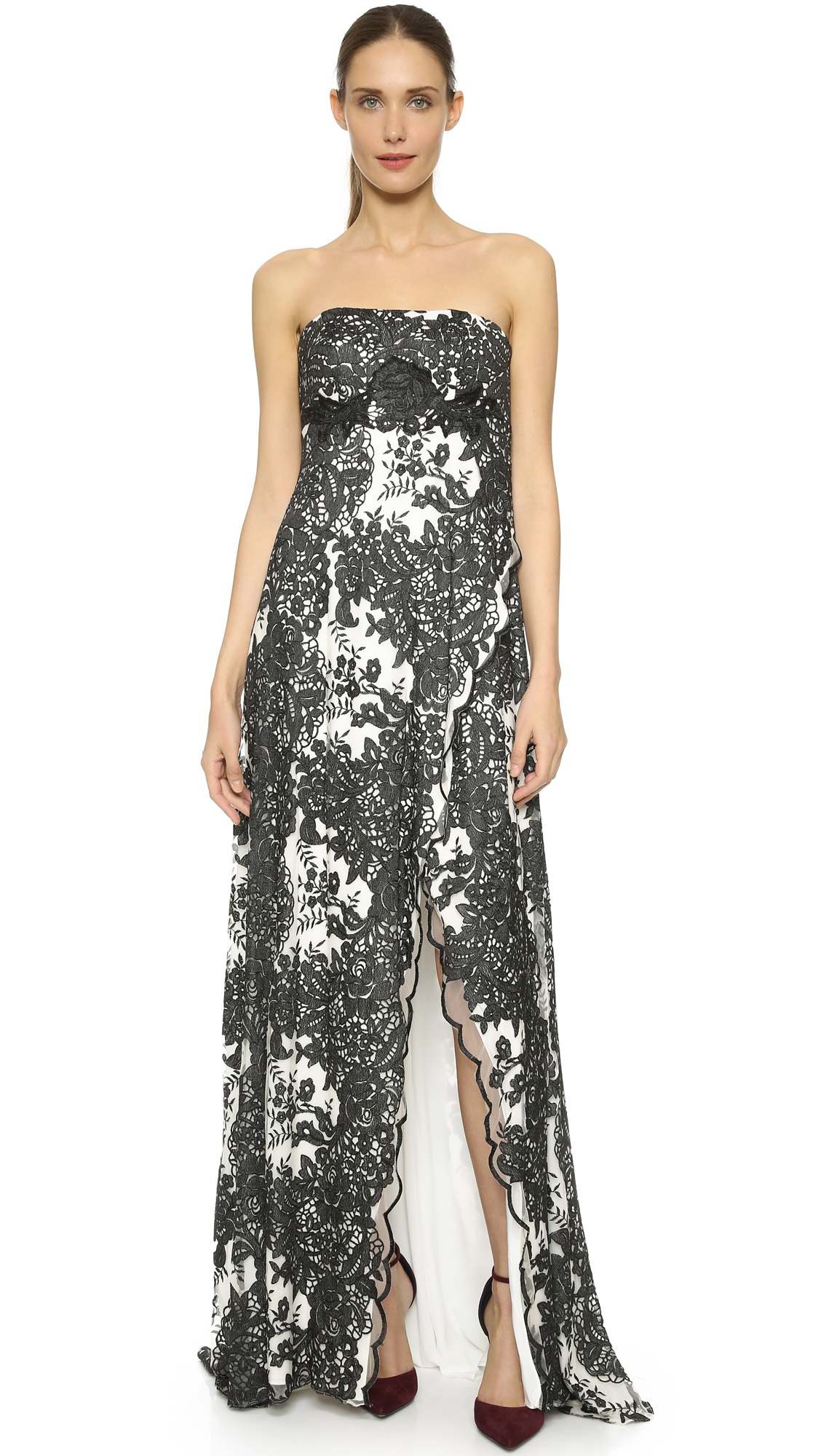 Marchesa black and white dress Clearance