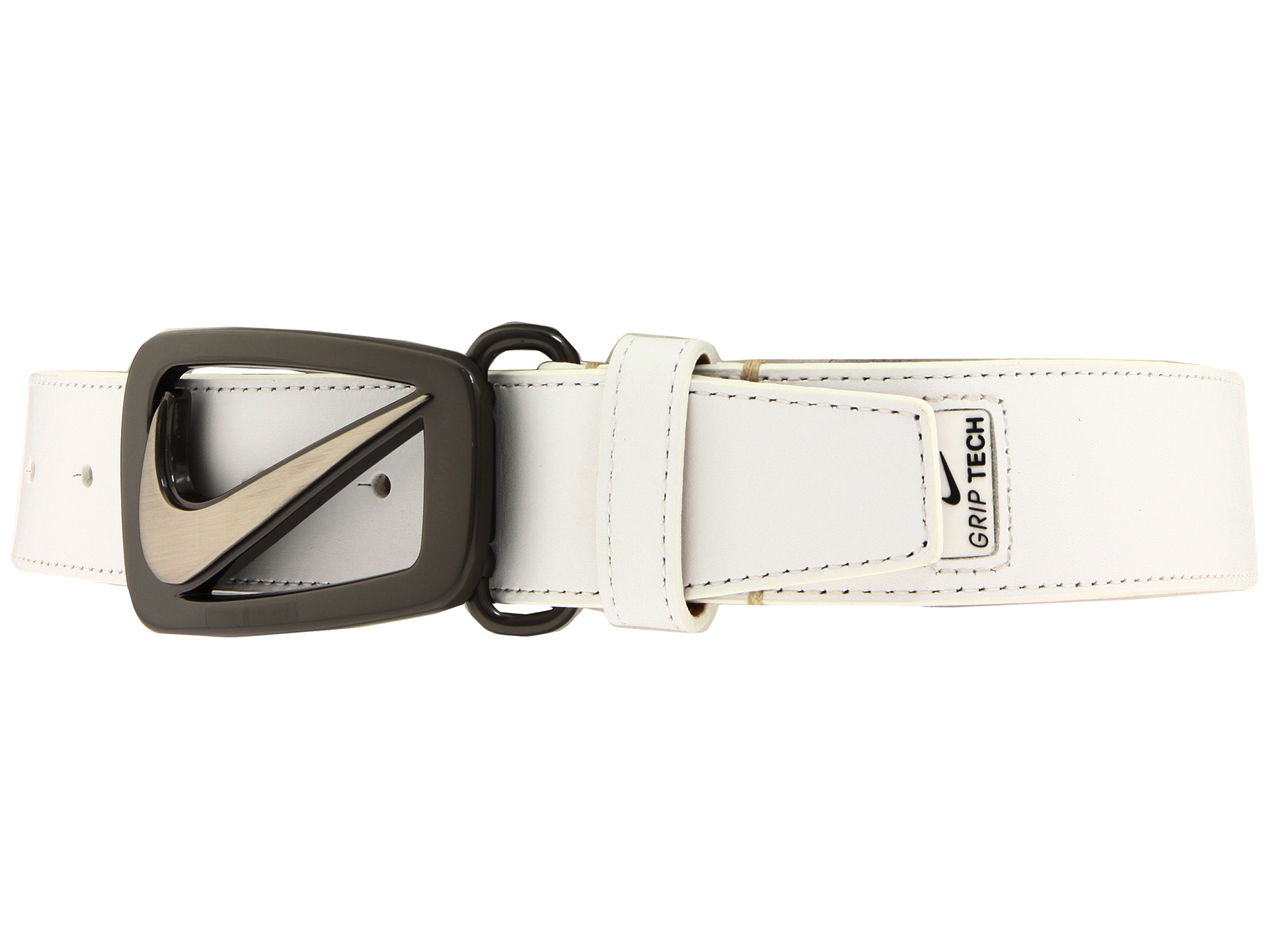 Nike Leather Signature Swoosh Cutout Ii Belt in White for Men - Lyst