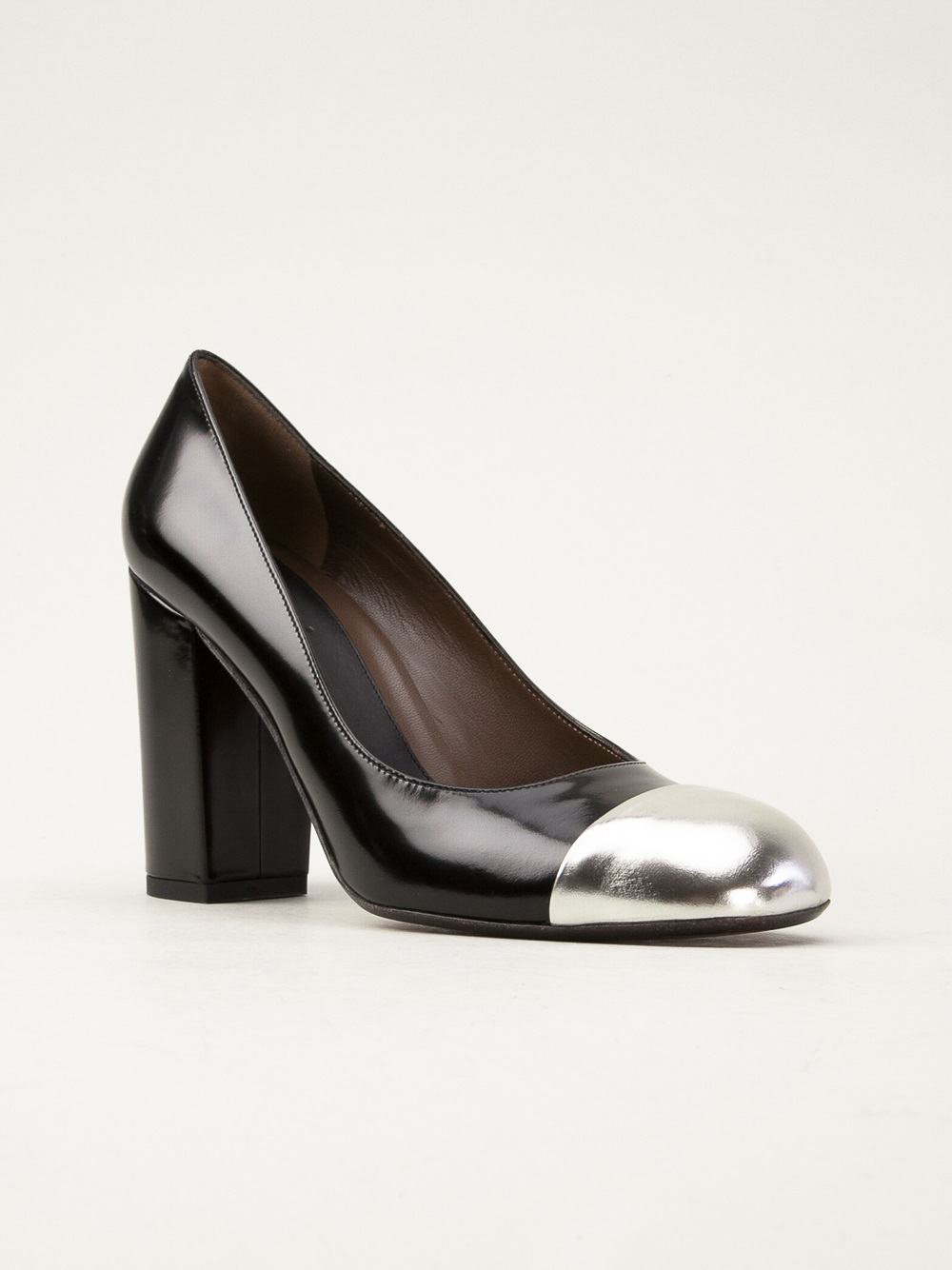 metallic heel pumps