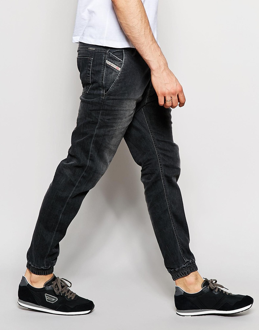 DIESEL Denim Jog Jeans Duff 662u Cuffed Tapered Fit Stretch Grey Wash for  Men - Lyst