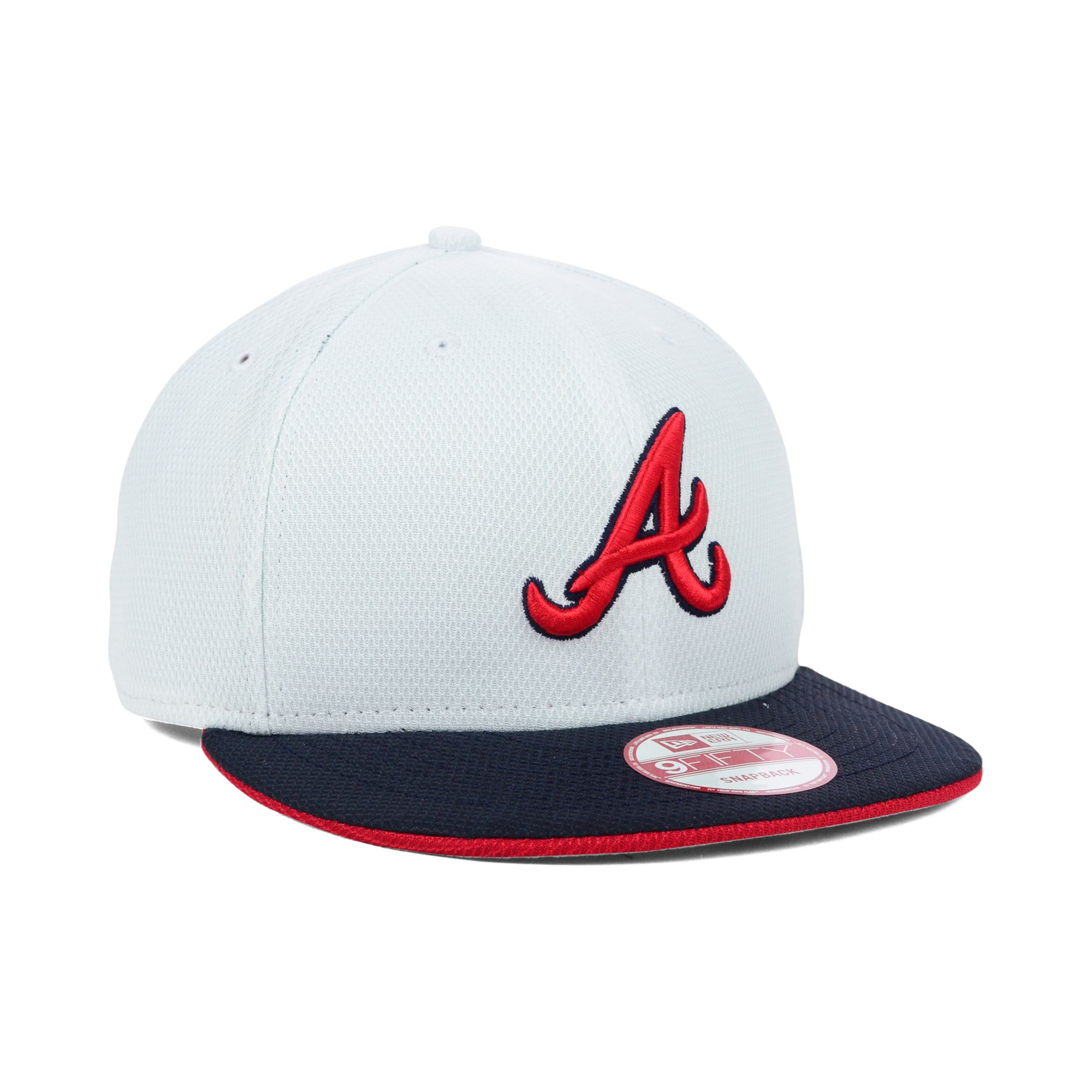 KTZ Atlanta Braves Mlb White Diamond Era 9fifty Snapback Cap for Men | Lyst