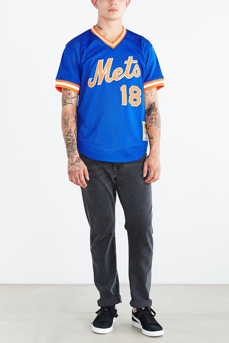 mitchell and ness mets jersey