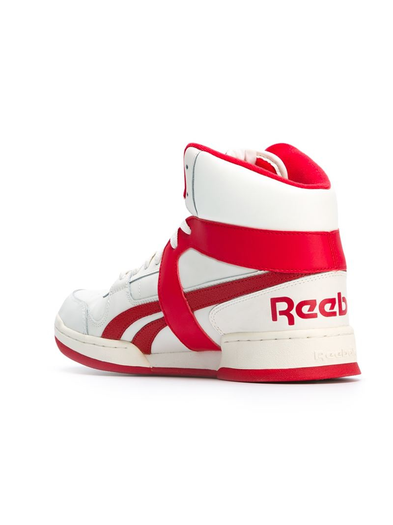 bb 5600' Hi-top Sneakers in White (Red 