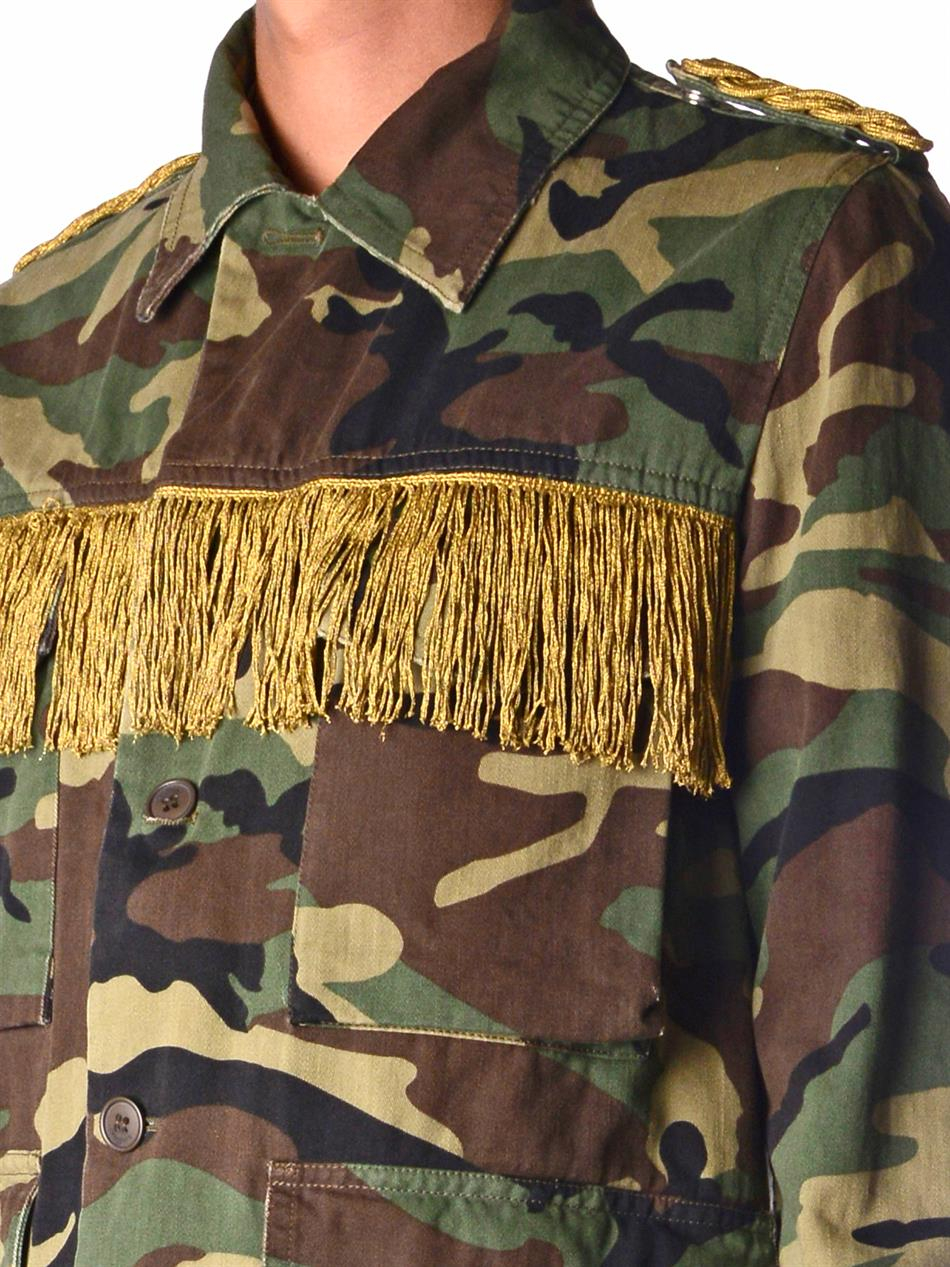 fringe camo jacket