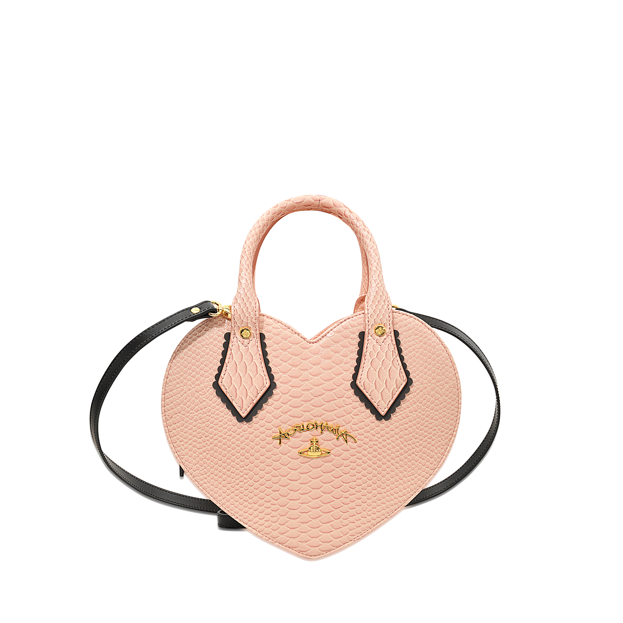 Vivienne Westwood Leather Frilly Snake Heart Bag in Pink - Lyst