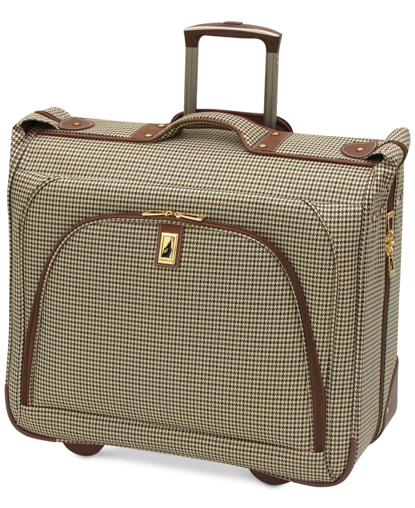 London fog Cambridge 44&quot; Wheeled Garment Bag in Green for Men (Olive Plaid Houndstooth) - Save ...