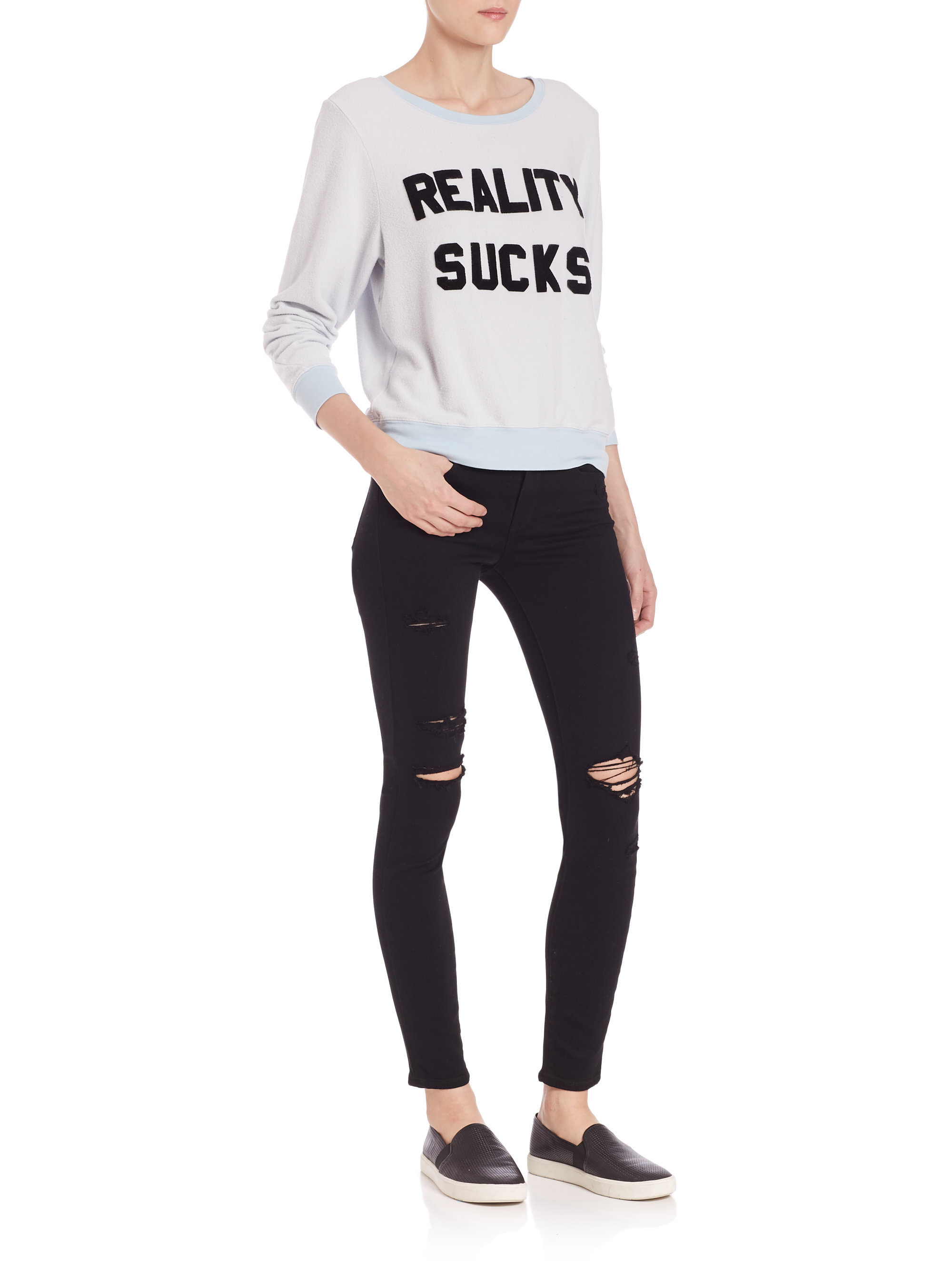 reality sucks sweater