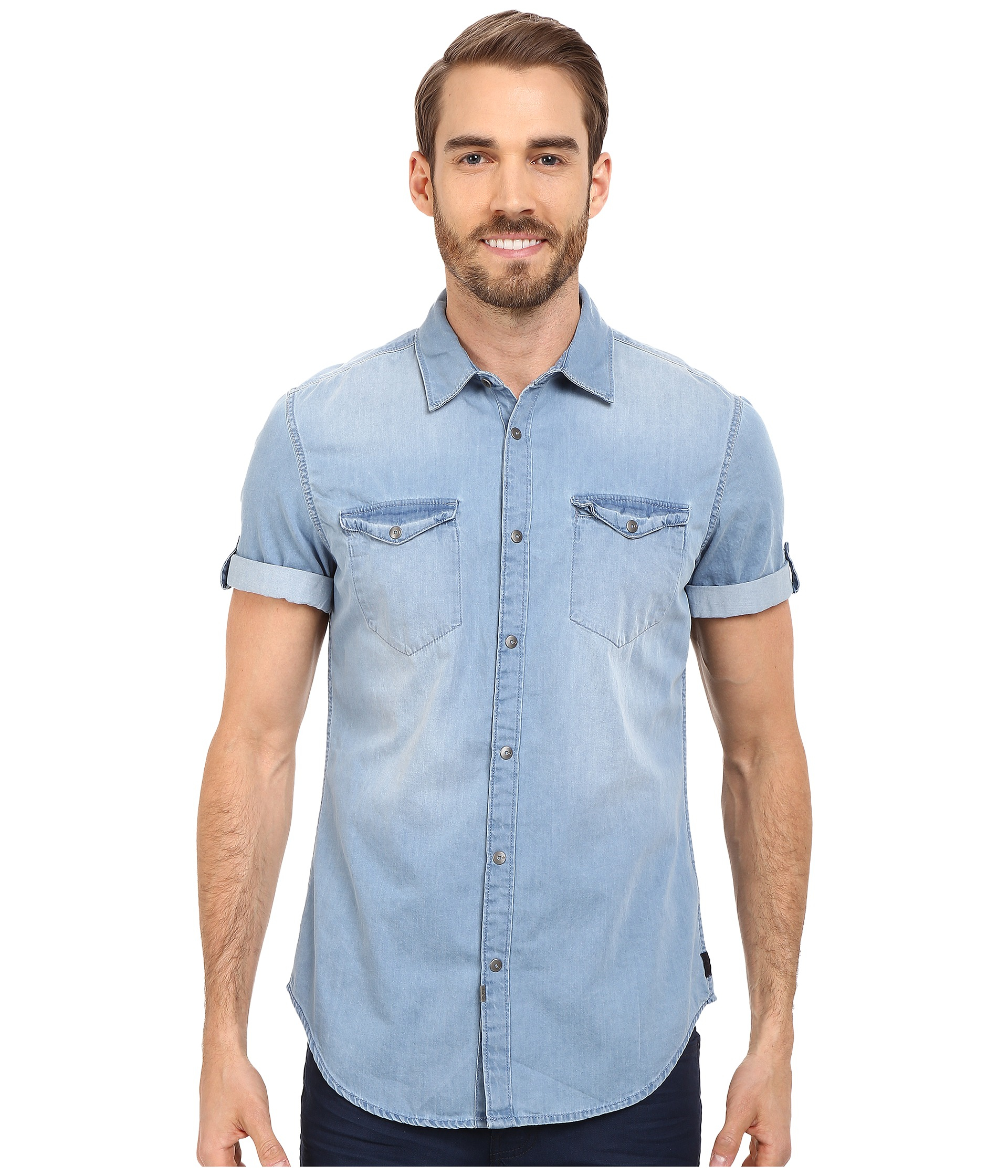 Bemiddelaar Concurrenten Berouw Calvin Klein Short Sleeve Shirt in Blue for Men | Lyst