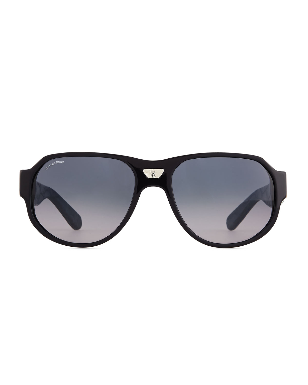 Stefano ricci Sunglasses With Crocodile Arms in Blue for Men | Lyst