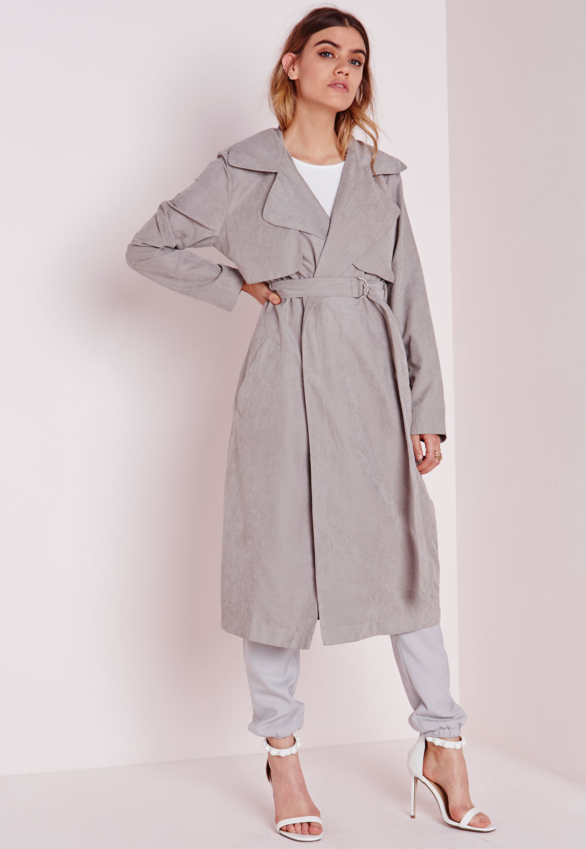 light grey trench coat womens