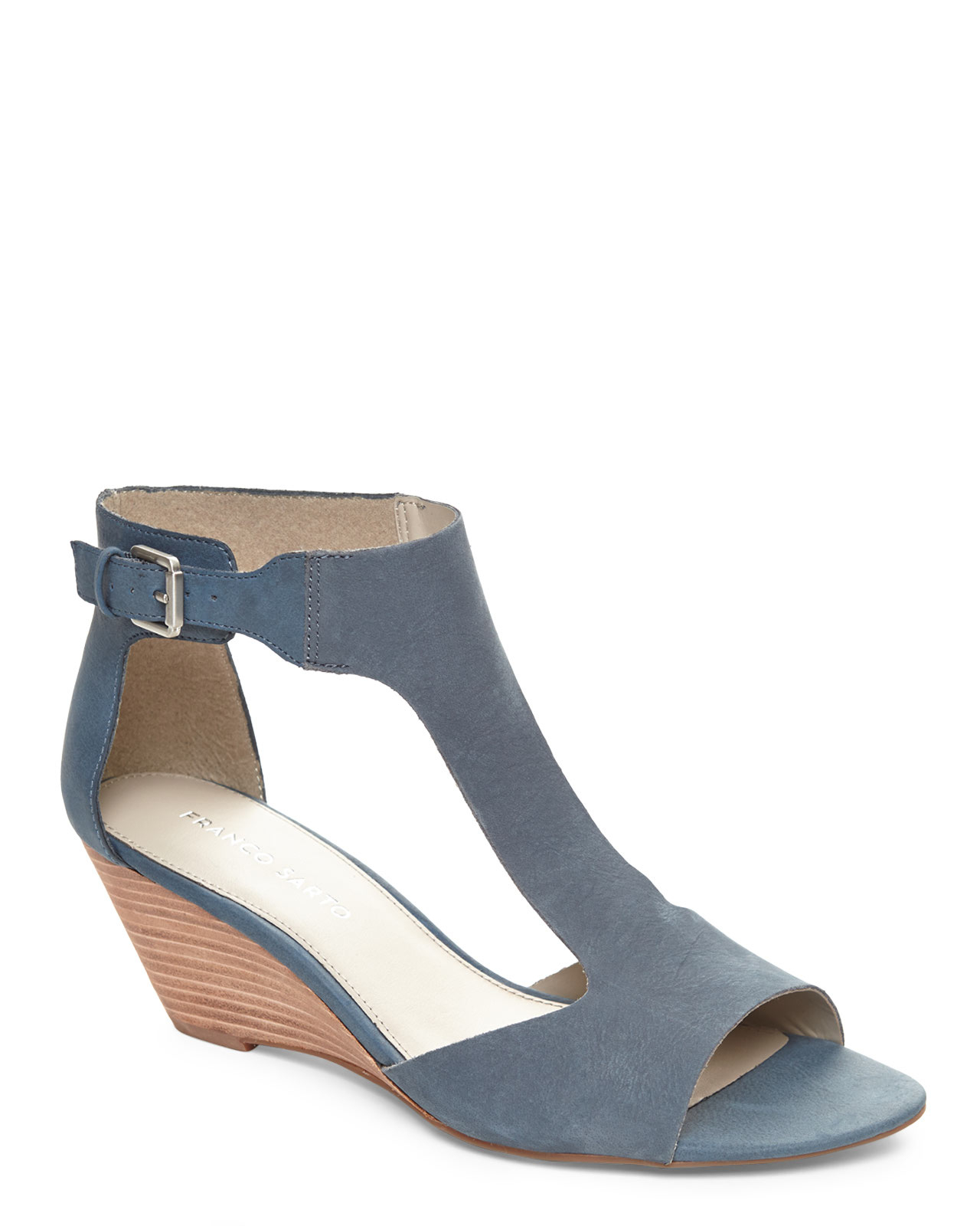 franco sarto blue wedges