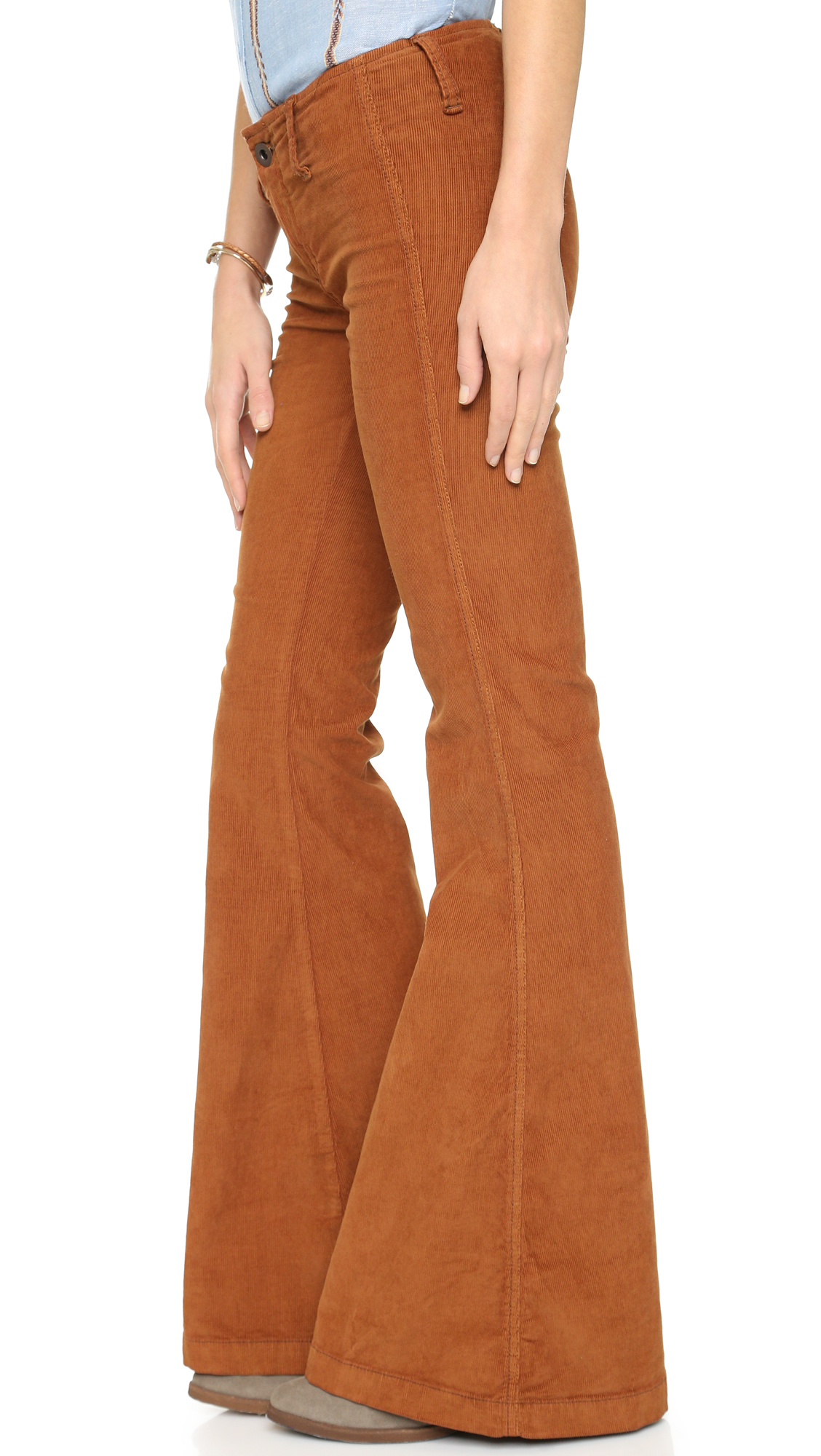 cord flare trousers