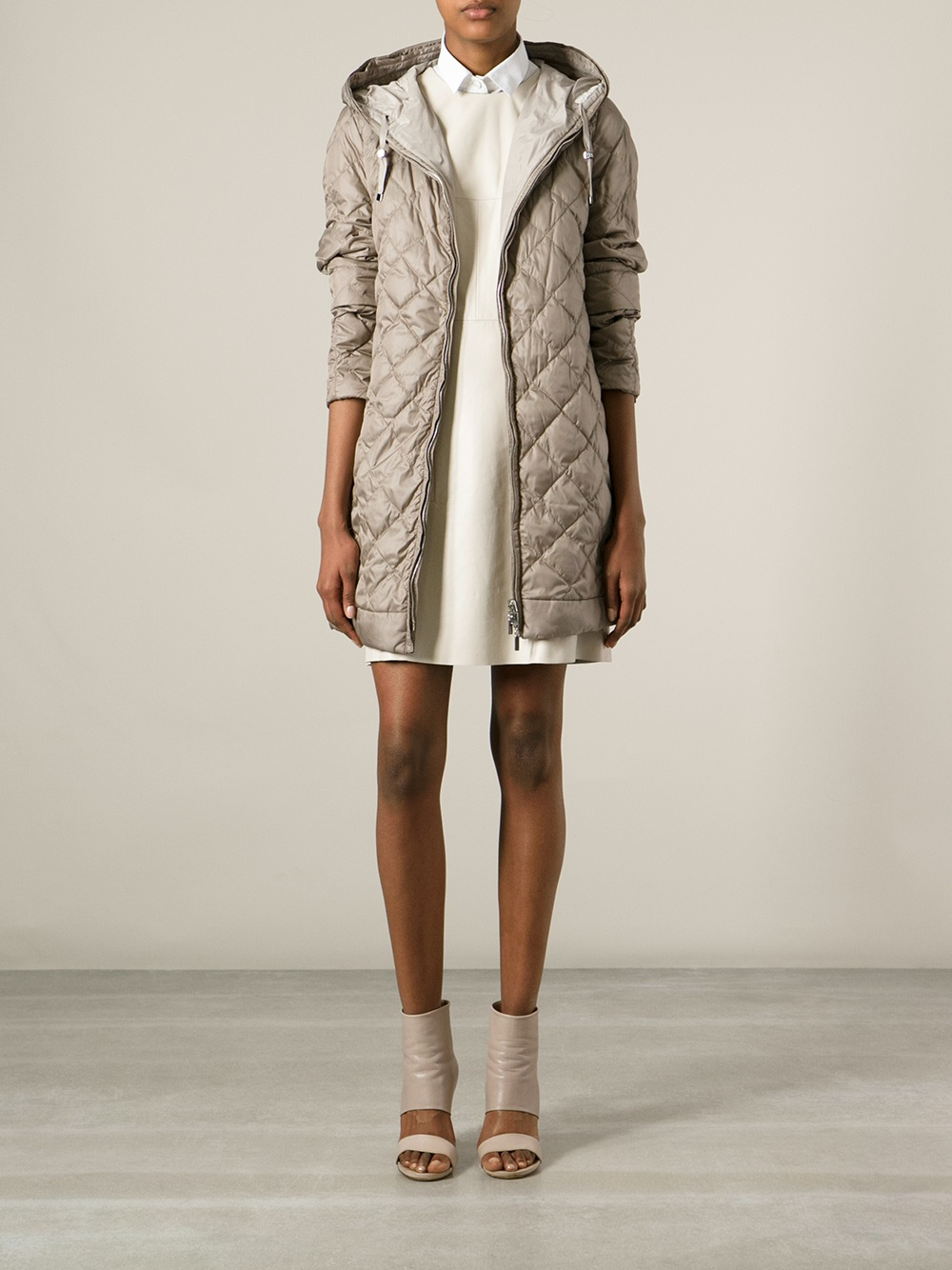 Max Mara Padded Coat in Natural Lyst