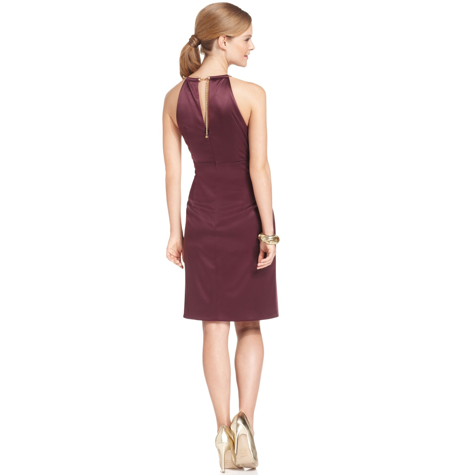 eliza j halter sheath dress
