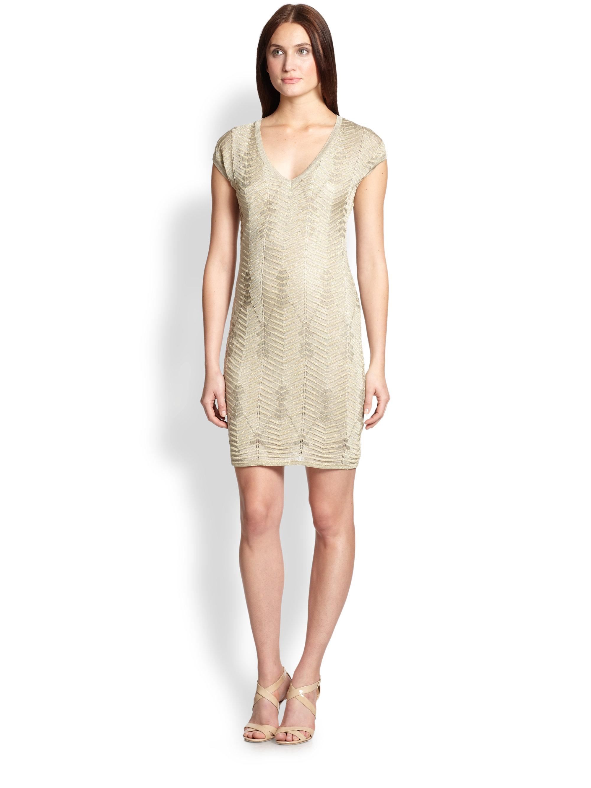 M Missoni Metallic Knit Dress in Silver (PLATINUM) Lyst