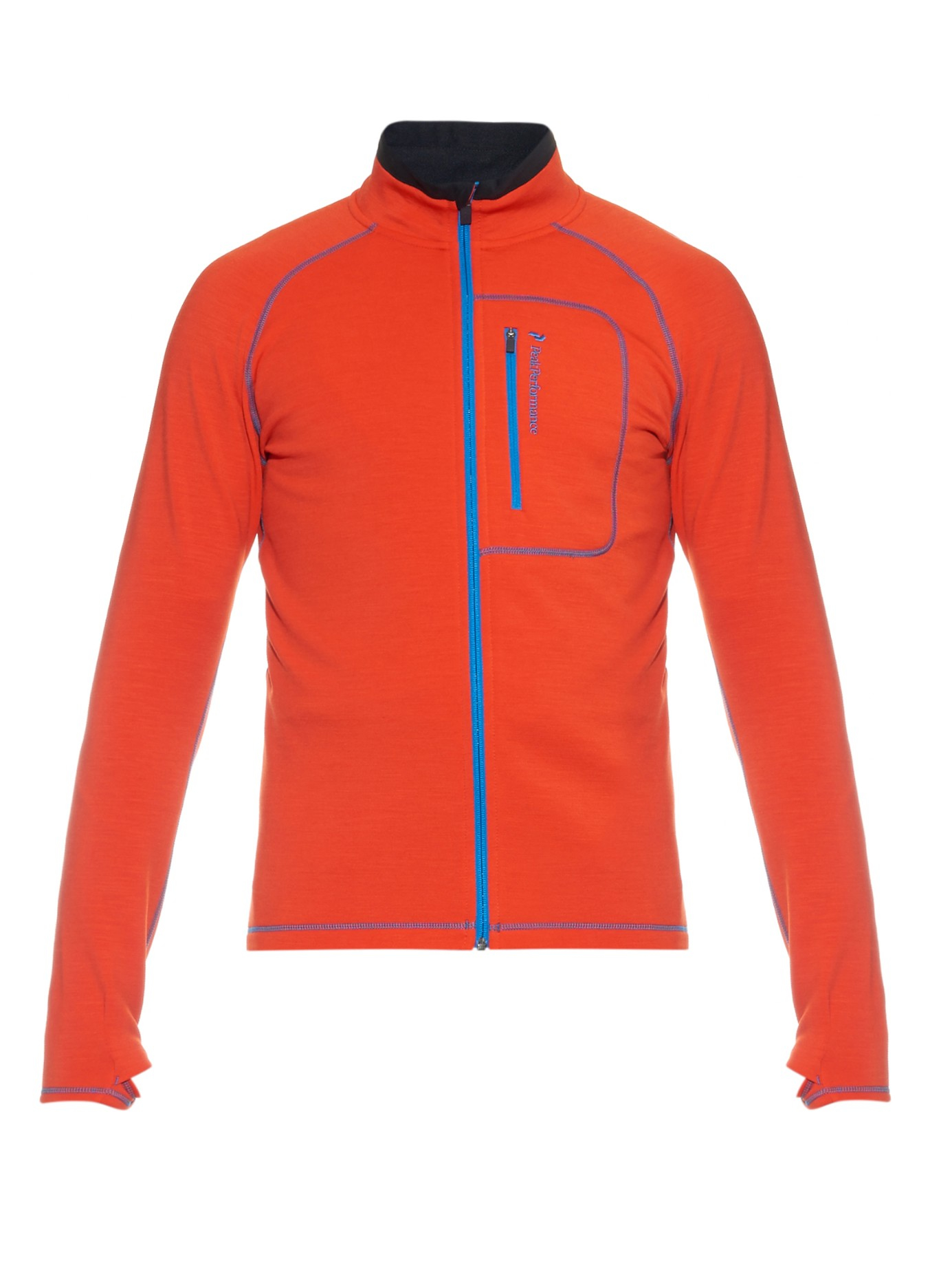 Peak Performance Fleece Heli Mid-layer Ski Jacket in Orange for Men - Lyst