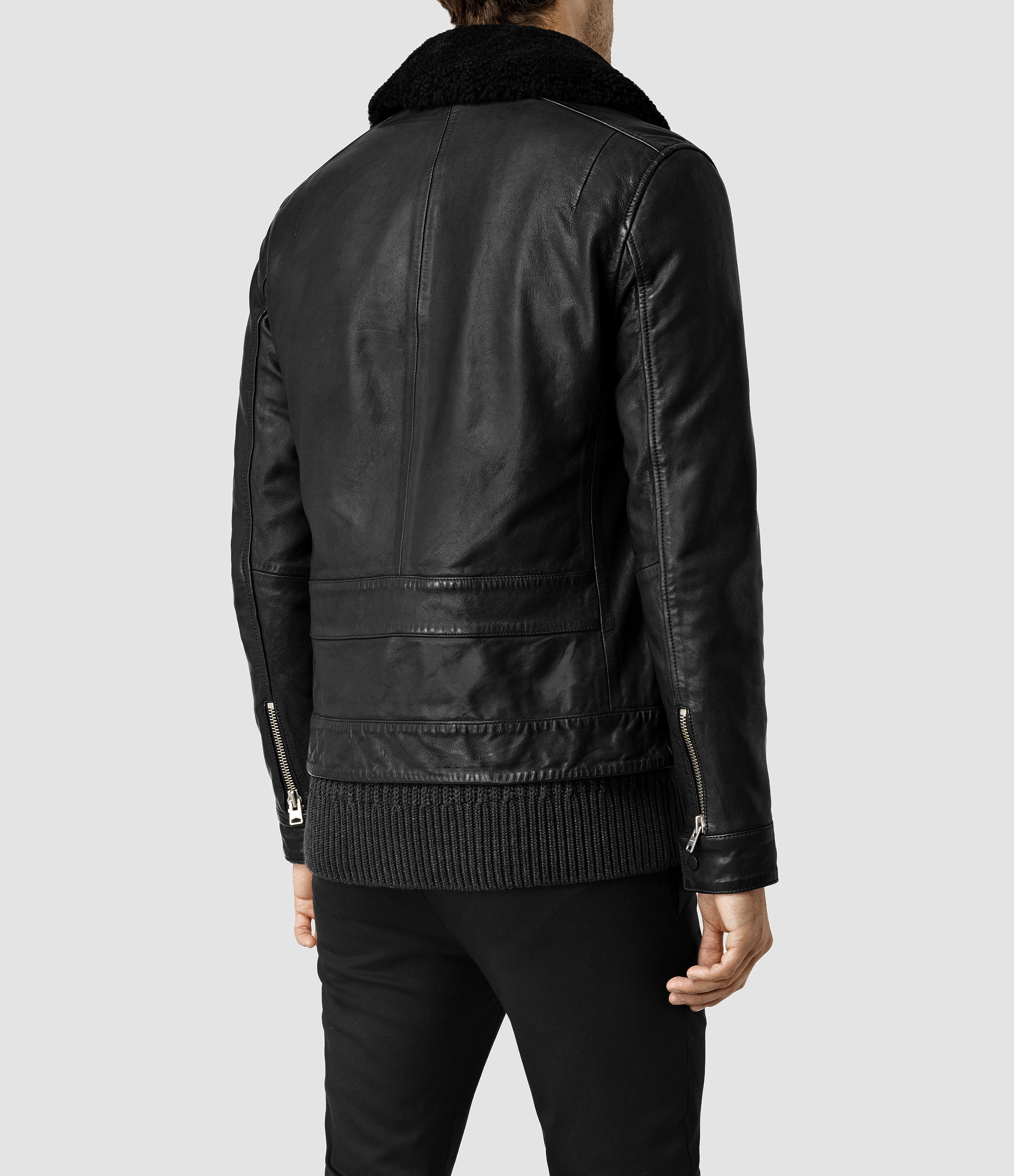 all saints lamb leather jacket
