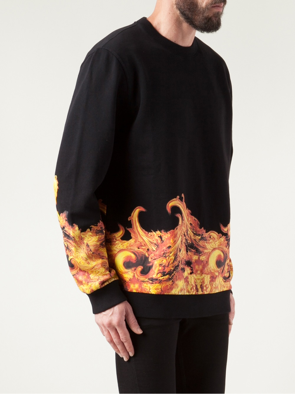Givenchy Flame Graphic Sweatshirt in Black for Men - Lyst