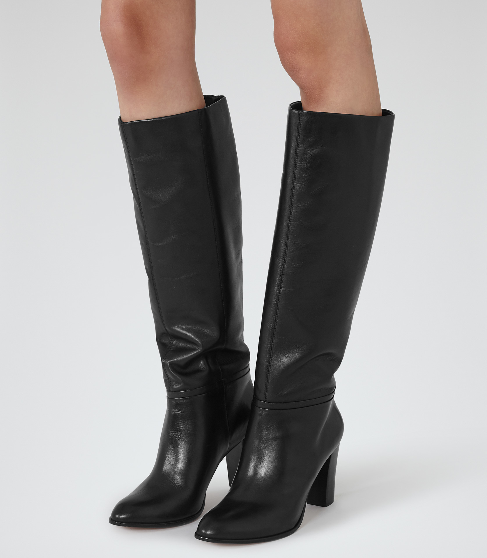 reiss knee high boots