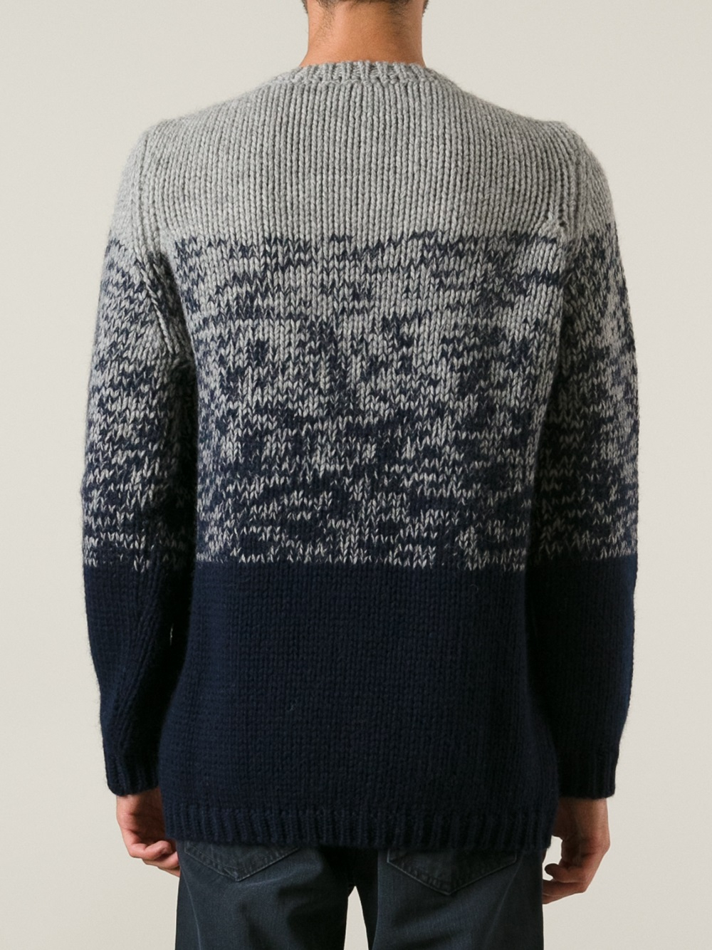 Jil Sander Gradient Knit Sweater in Grey (Gray) for Men | Lyst