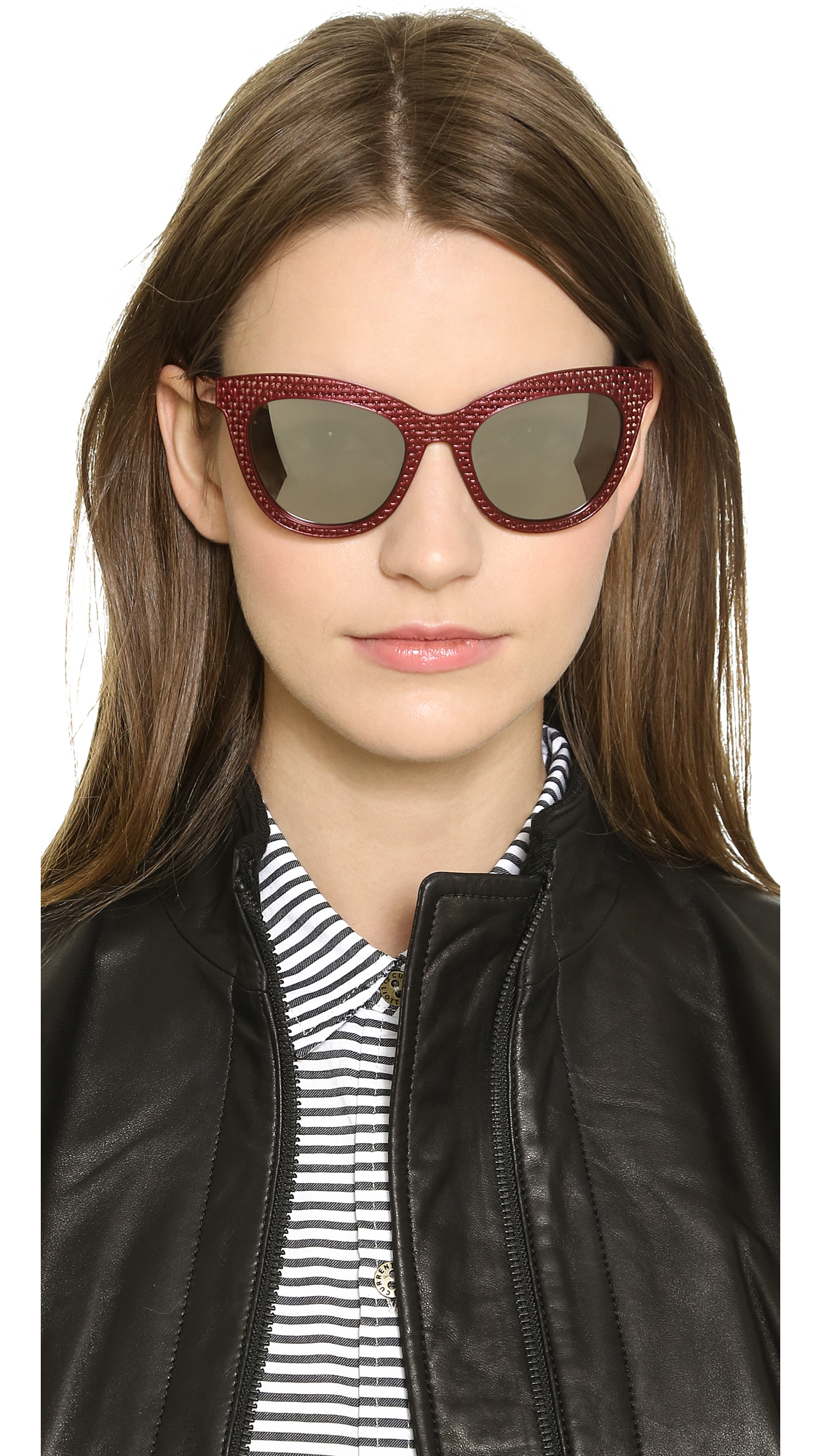 Marc By Marc Jacobs Perforated Metal Mirrored Sunglasses - Gold/black  Mirror | Lyst