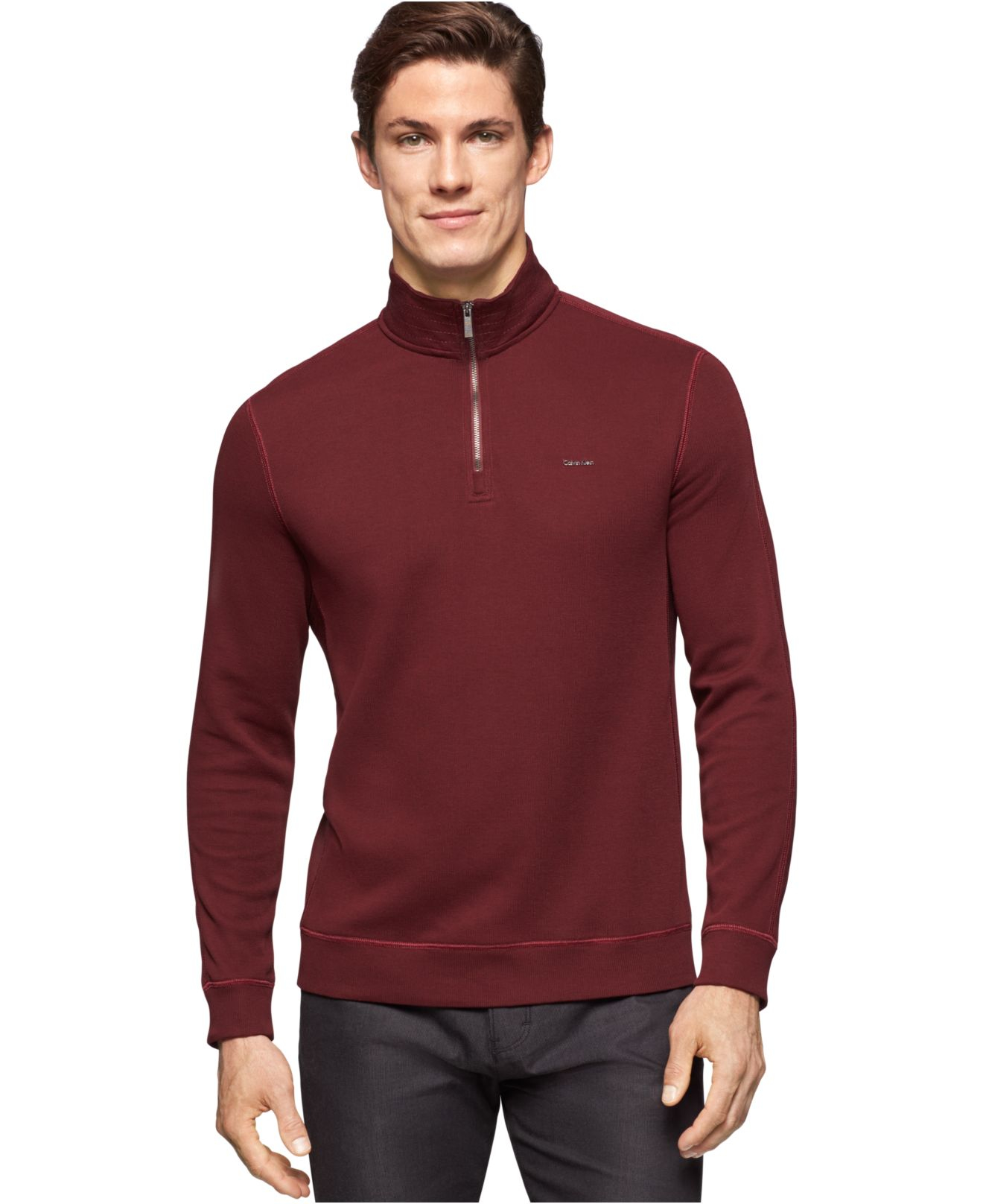 calvin klein quarter zip pullover
