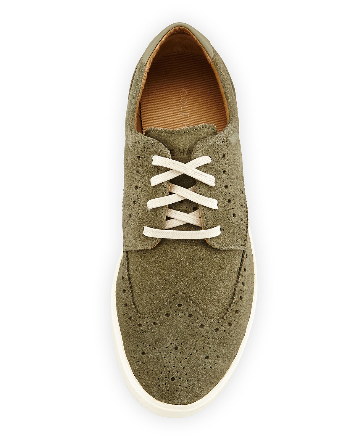 Cole Haan Joshua Suede Wingtip Oxford Sneaker in Green for Cole Haan Joshua Suede Wingtip Oxford Sneaker in Green for