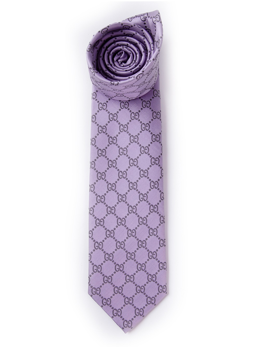Gucci Monogram Print Tie in Pink & Purple (Purple) for Men - Lyst