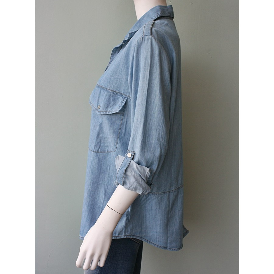 Sanctuary Boyfriend Denim Shirt in Blue Lyst