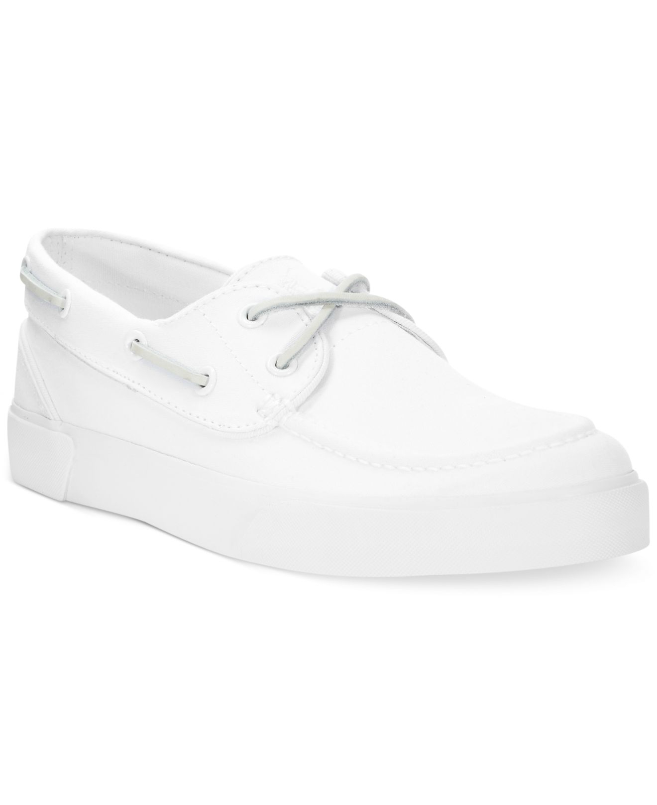 Polo Ralph Lauren Sander P Boat Shoes in White for Men | Lyst
