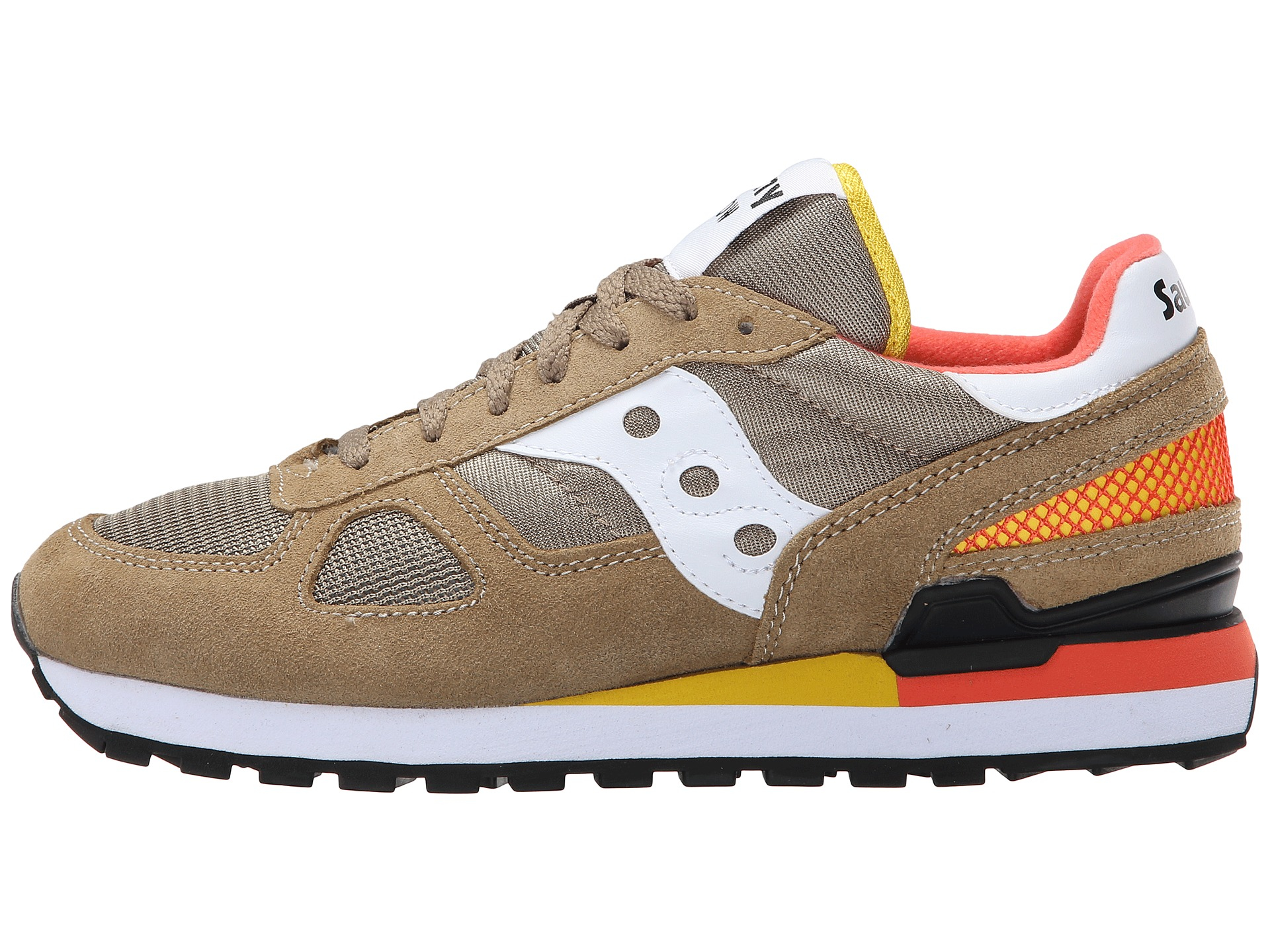 saucony shadow green orange