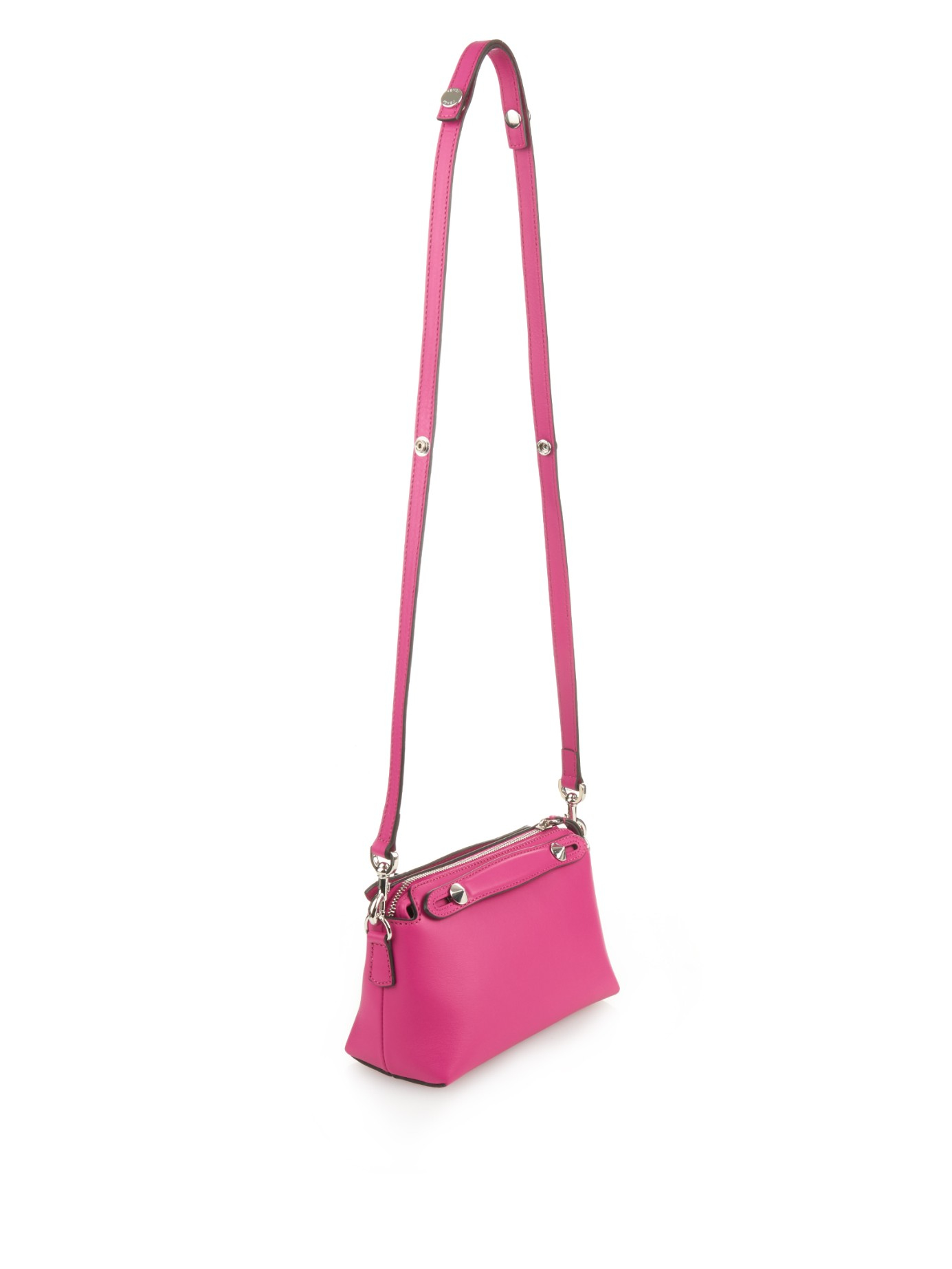 Fendi By The Way Mini Leather Cross-Body Bag in Pink