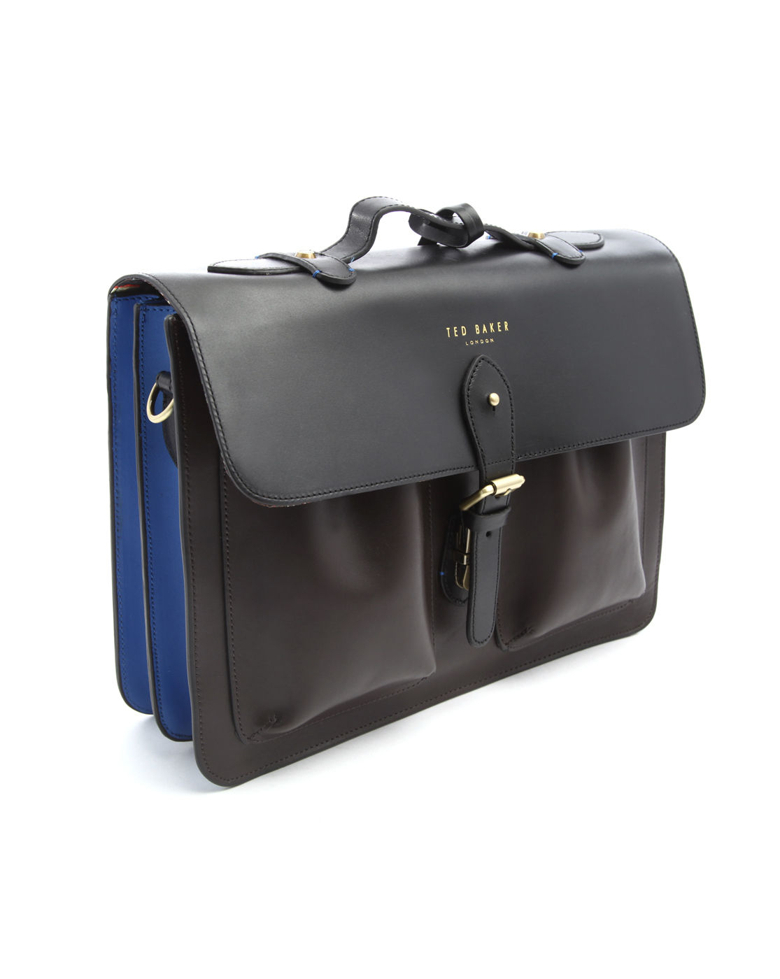 Ted baker Smart Black Leather Office Bag in Black for Men Lyst