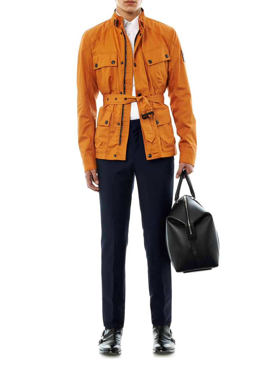 Belstaff Circuitmaster Coatedcotton Field Jacket in Orange for Men - Lyst