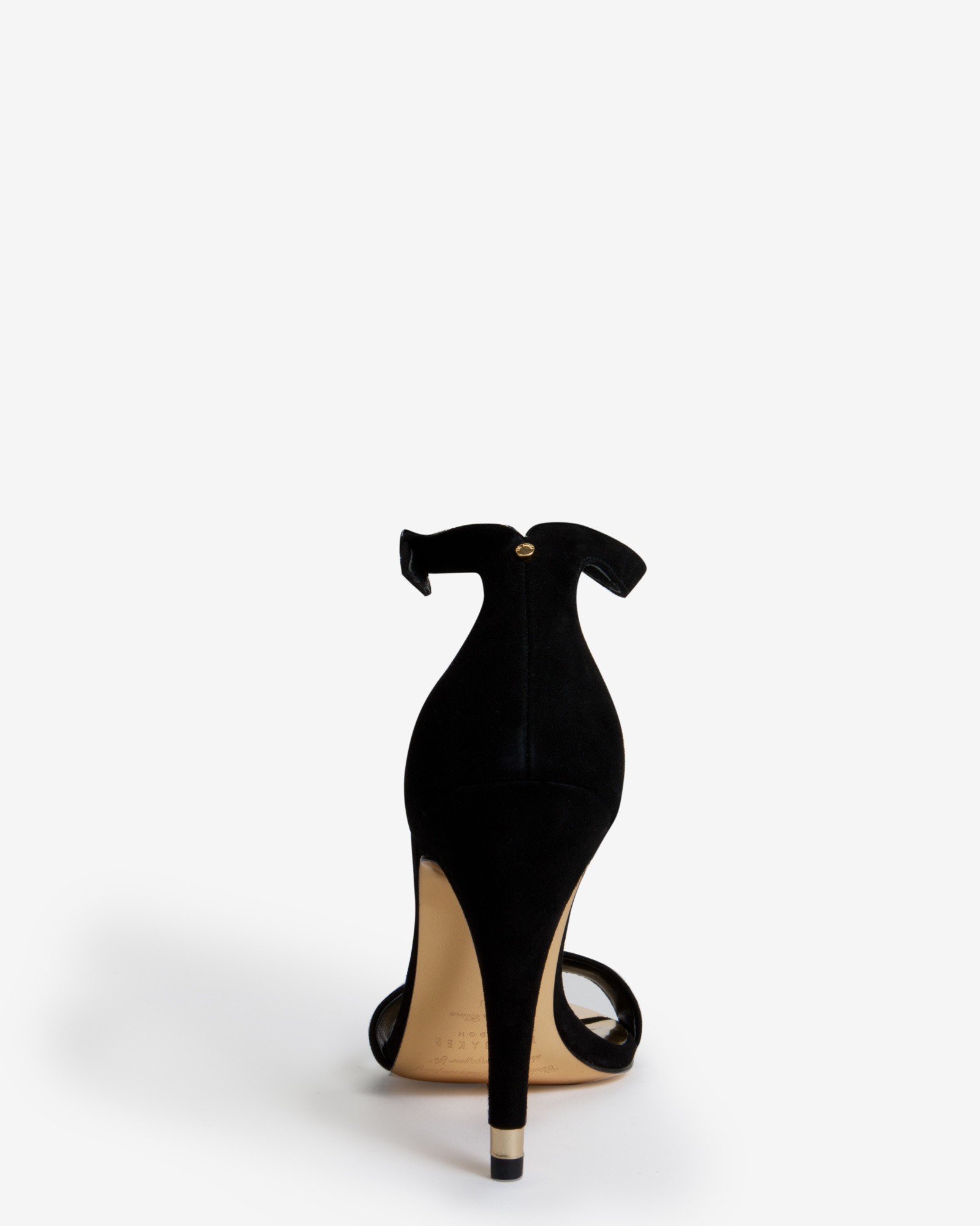 Lyst Ted Baker Suede Ankle Strap Sandals in Black