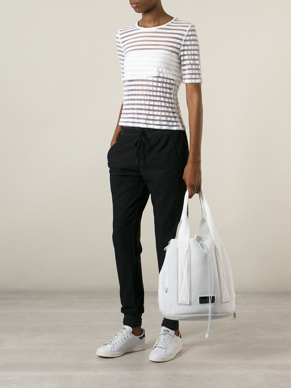 Lyst - Adidas by stella mccartney Medium Tennis Bag in White