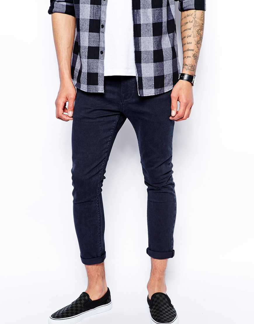 cropped mens skinny jeans